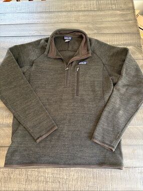 Patagonia Men's Brown Quarter-Zip Fleece Pullover